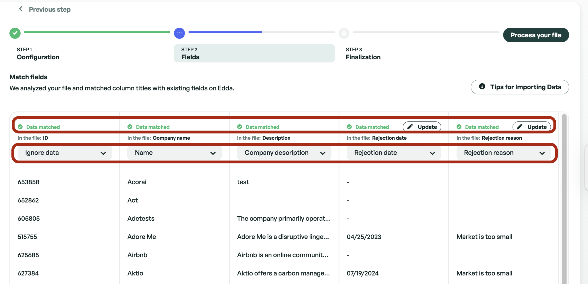 Dealflow Data Import